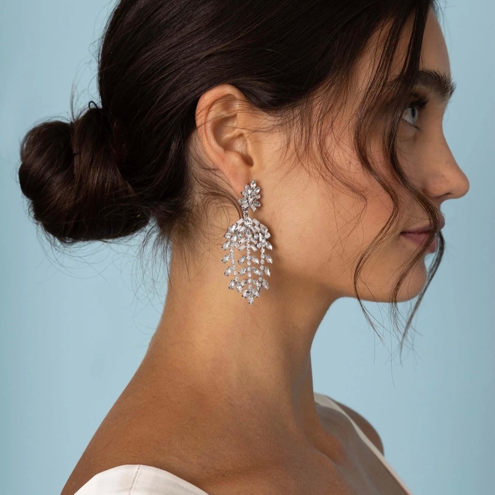 LOREN HOPE Elena Crystal Chandelier Statement Earrings - Picture 2 of 7